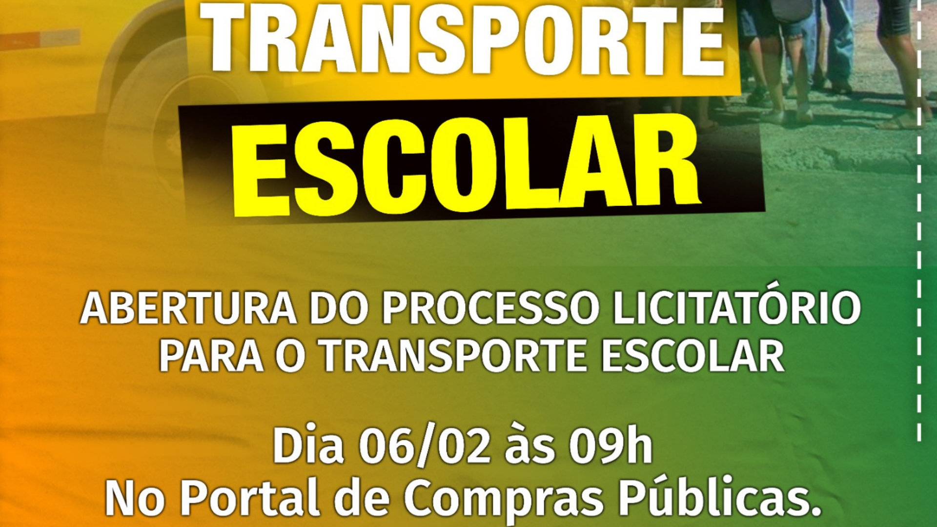 Aviso de Pregão Eletrônico do Transporte Escolar 2025