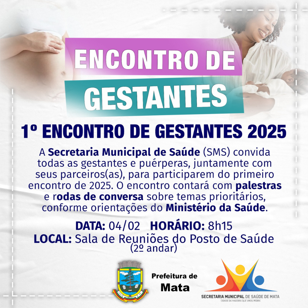 Convite para o 1° Encontro de Gestantes 2025! 