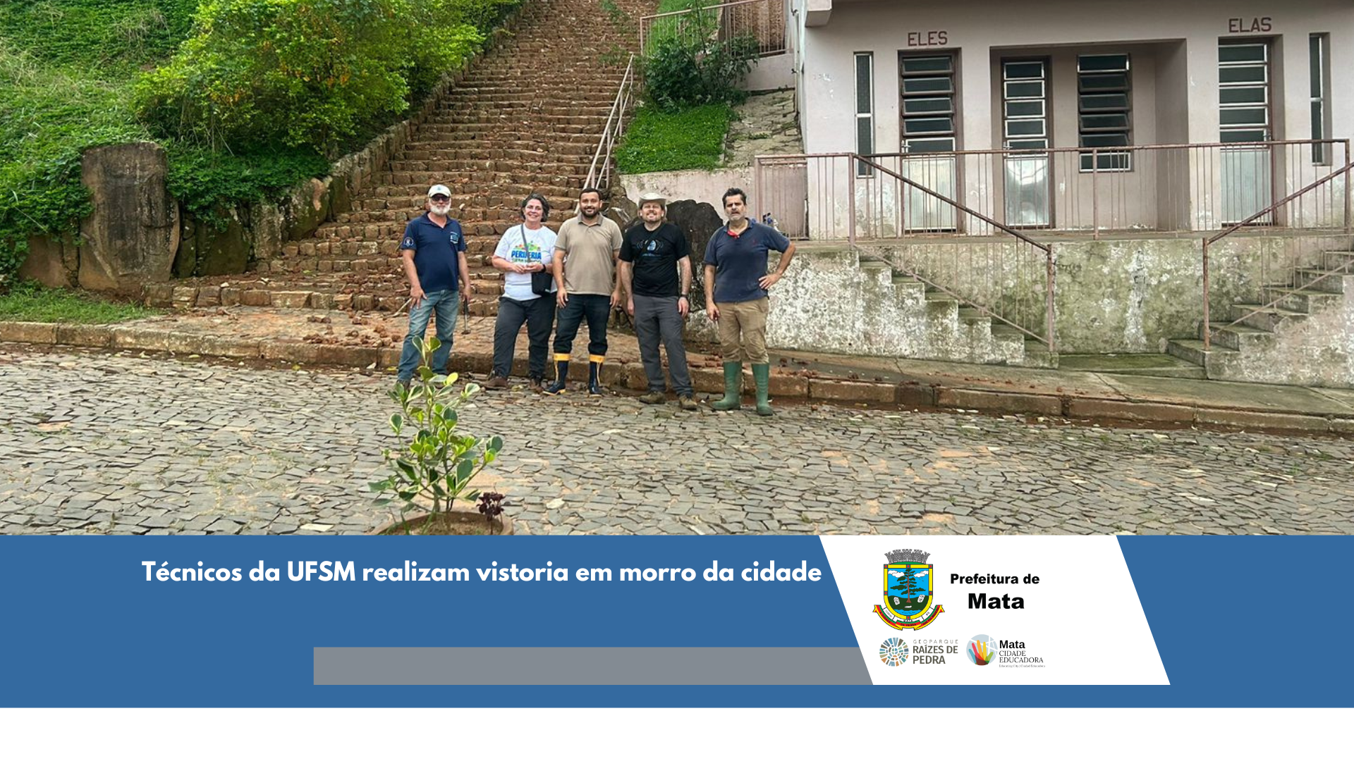 Técnicos da UFSM realizam vistoria em morro da cidade