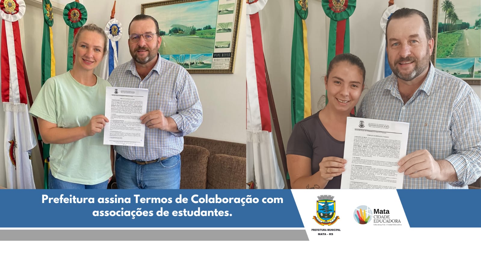 Prefeitura assina Termos de Colaboração com associações de estudantes