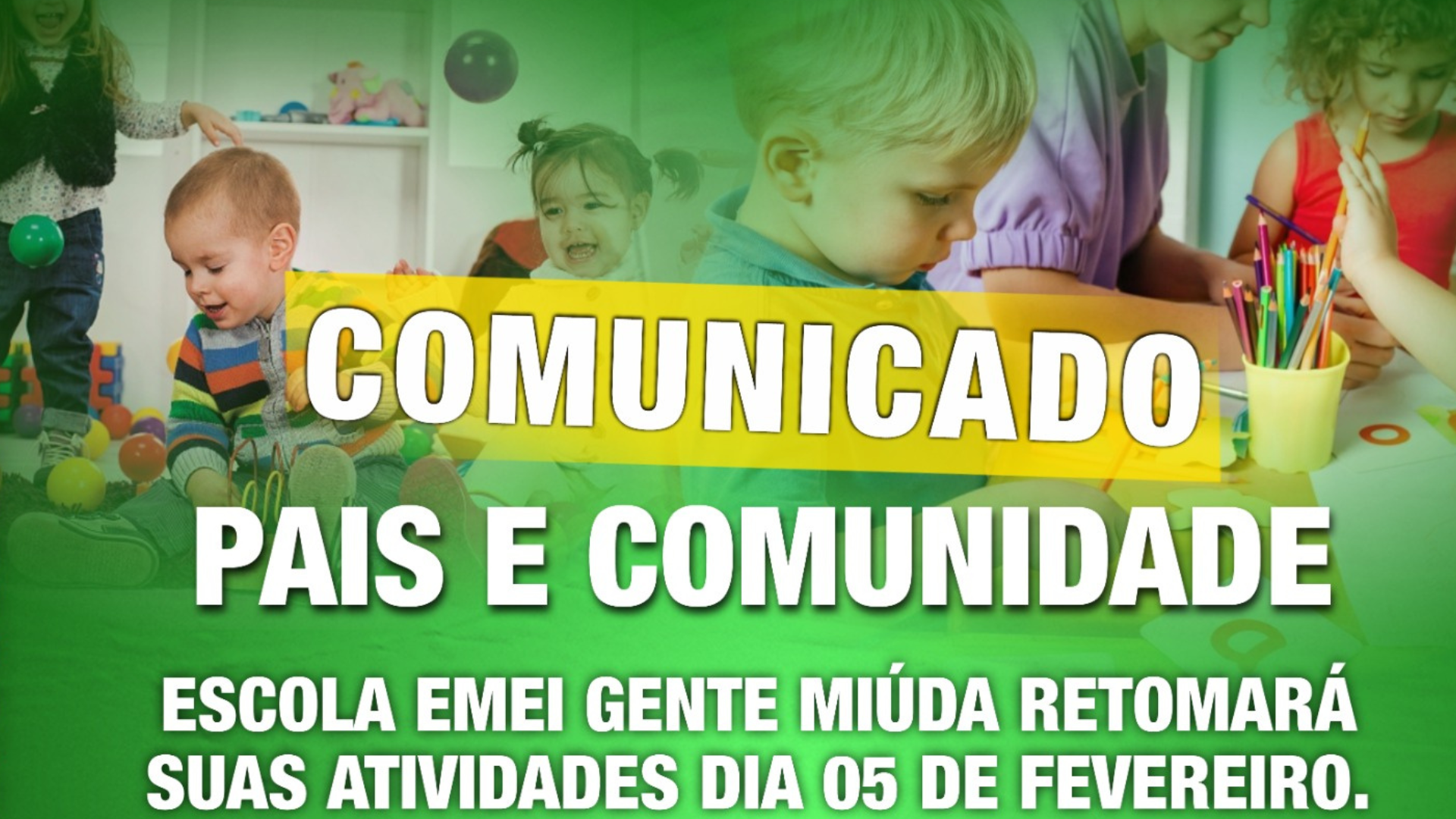 📚Comunicado aos Pais dos alunos da EMEI e à Comunidade📚 