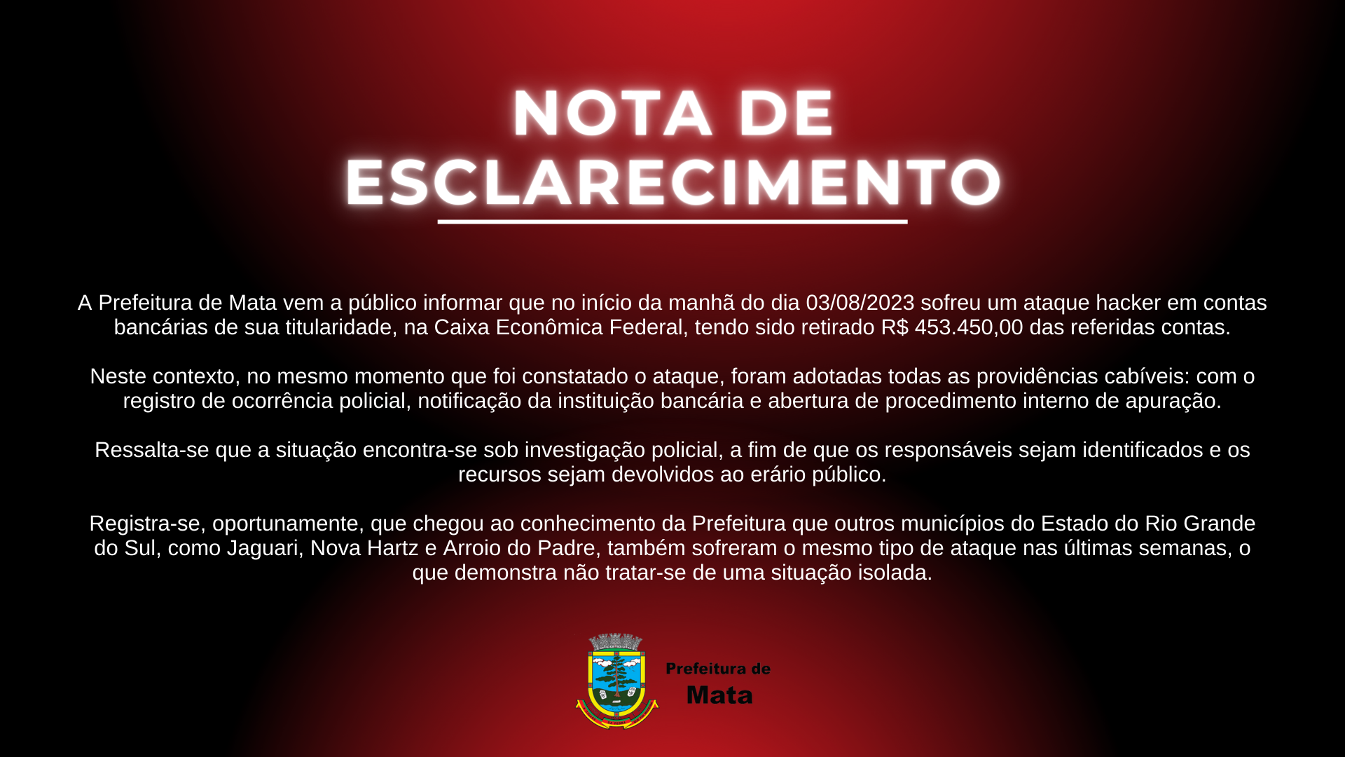 nota de esclarecimento