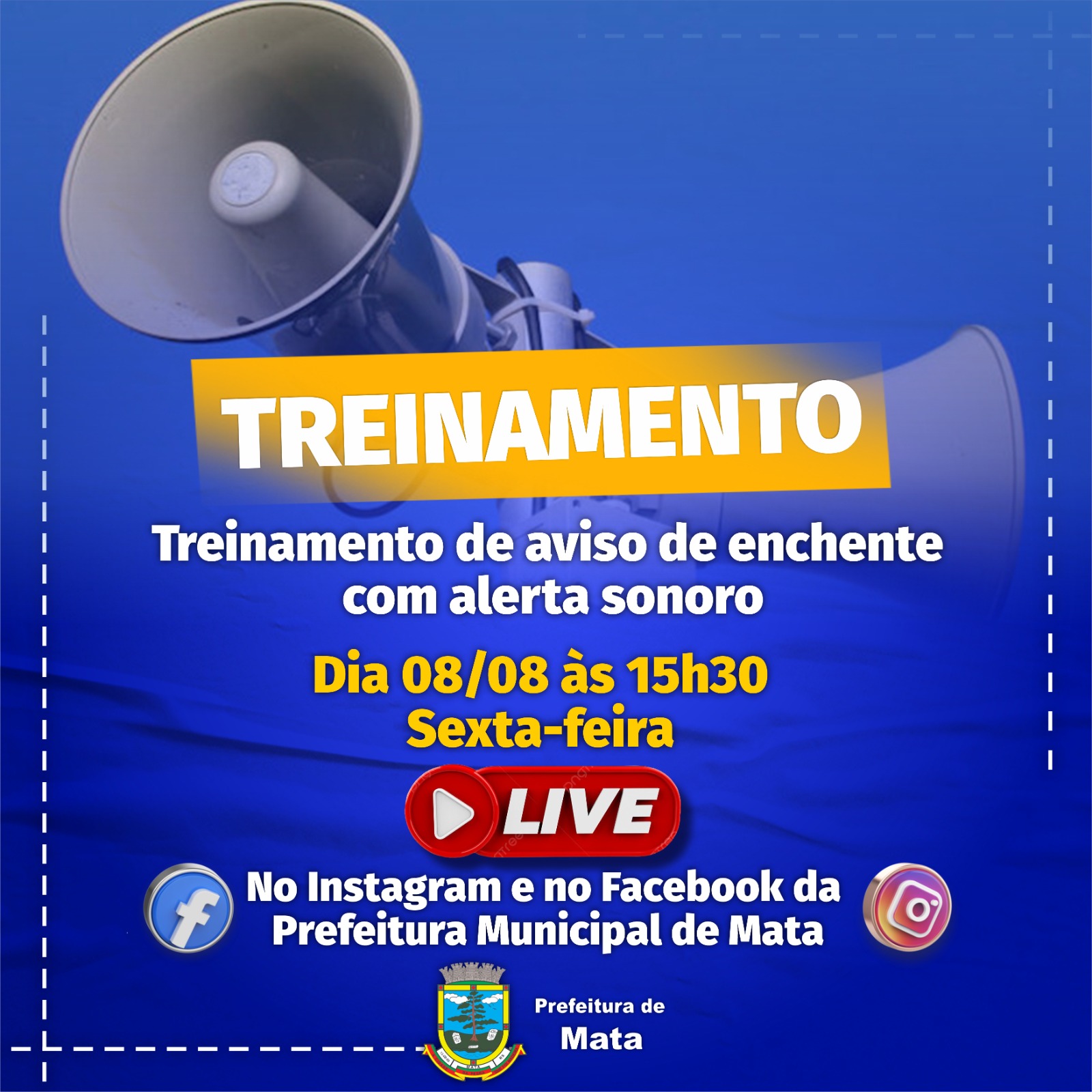 Treinamento de Alerta Sonoro da Sirene Defesa Civil 